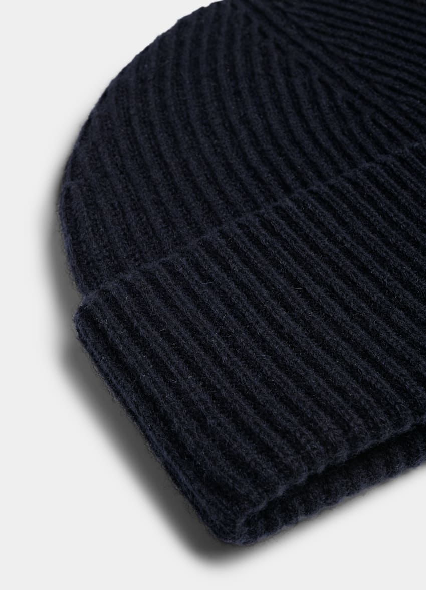 SUITSUPPLY Wool Cashmere Navy Beanie