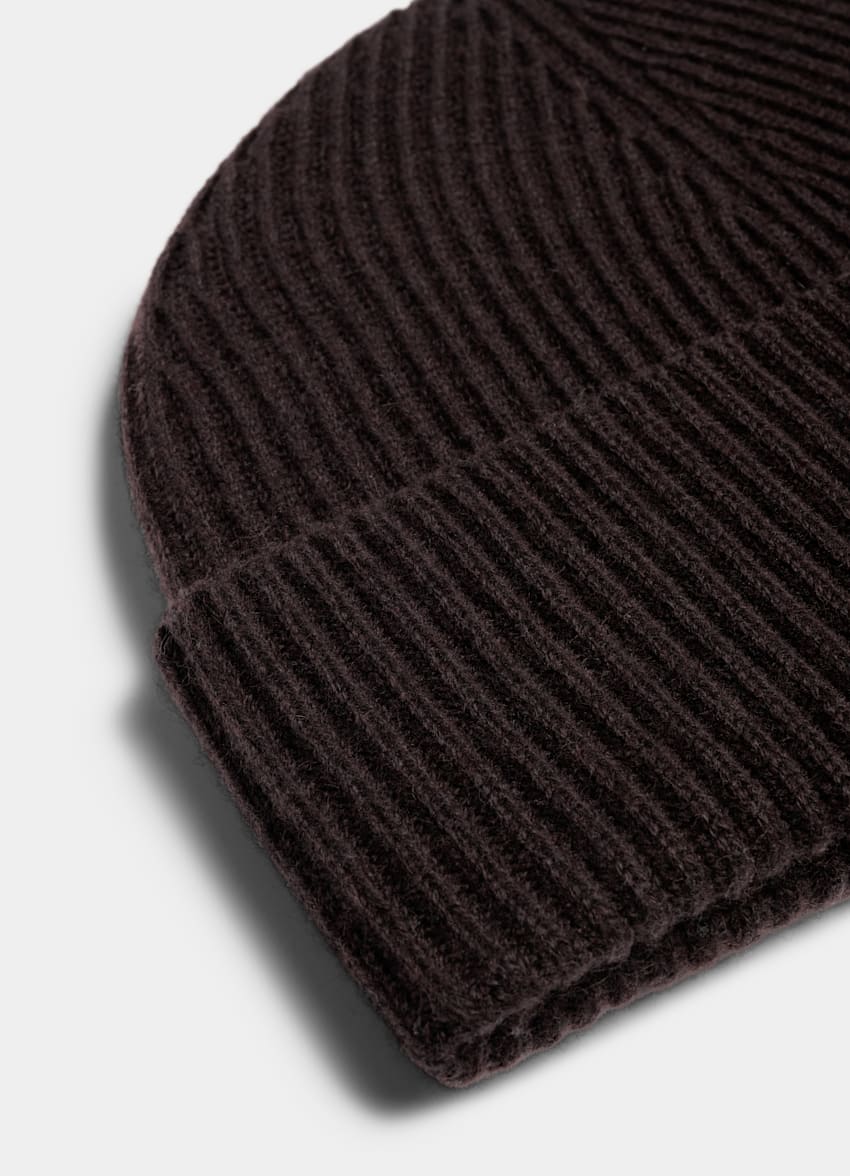 SUITSUPPLY Wool Cashmere Dark Purple Beanie