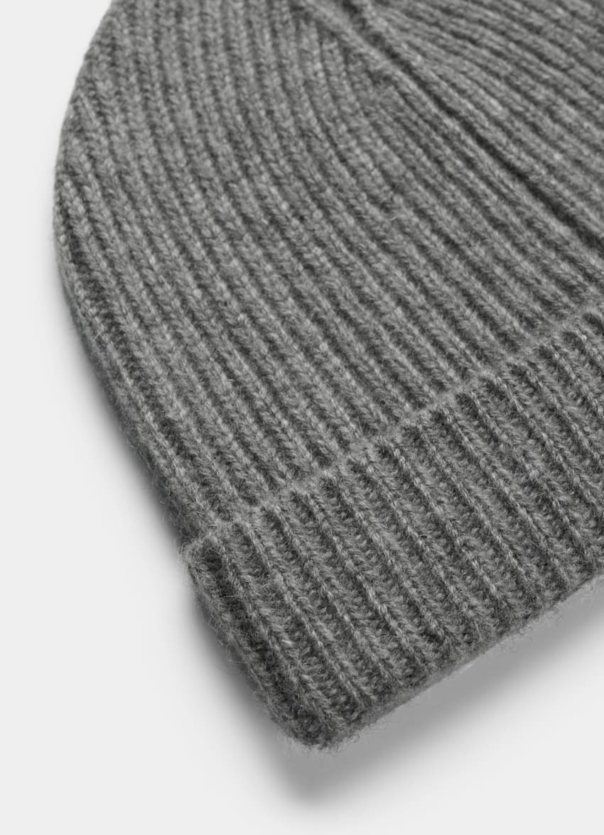 SUITSUPPLY Wool & Cashmere Grey Beanie
