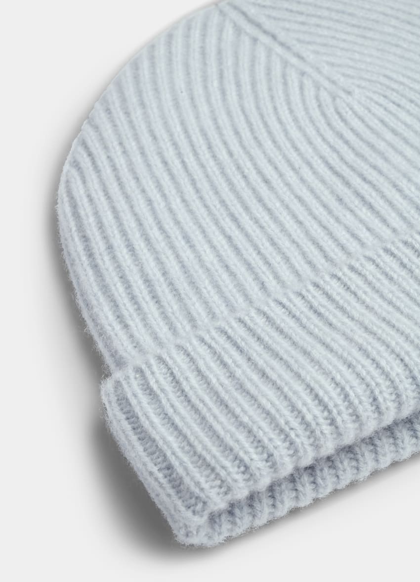 SUITSUPPLY Wool Cashmere Light Blue Beanie