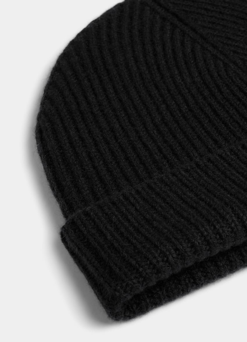 SUITSUPPLY Wolle Kaschmir Beanie Schwarz