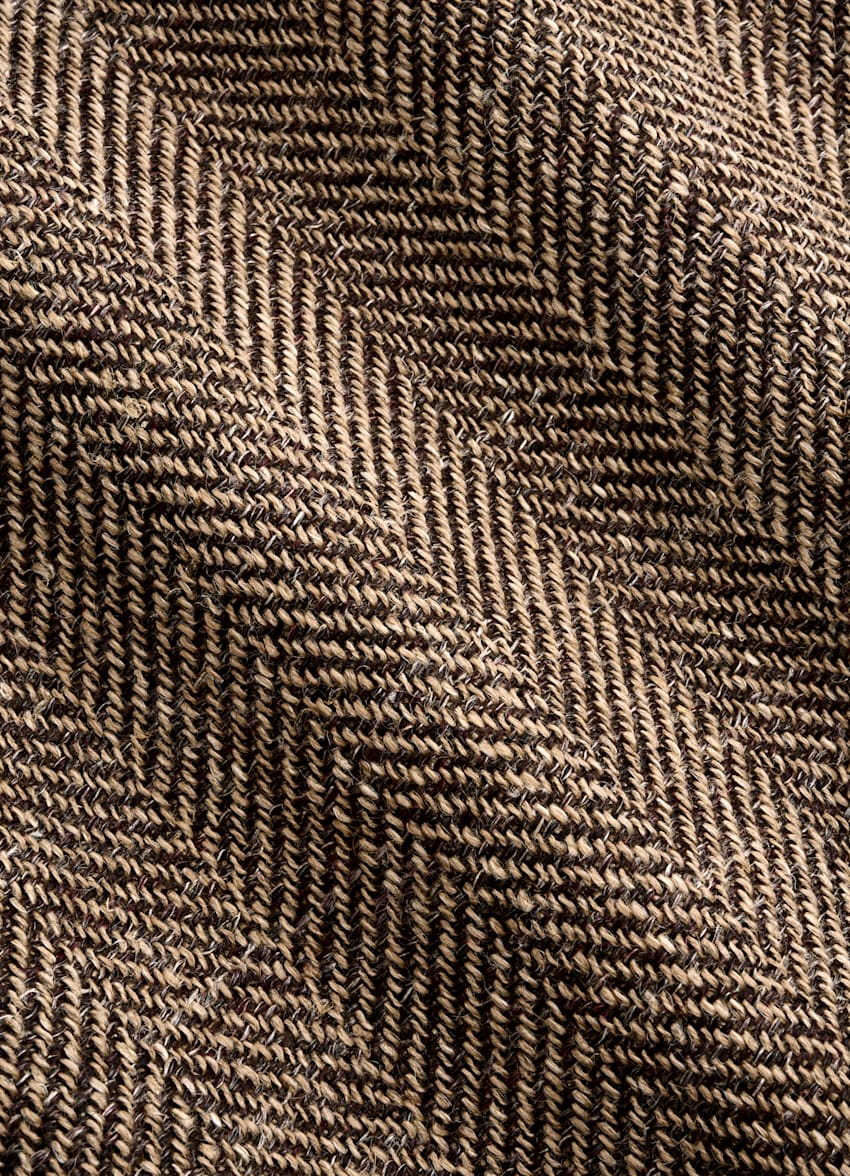 SUITSUPPLY Winter Wool Alpaca Linen by Ferla, Italy Mid Brown Relaxed Fit Roma Blazer