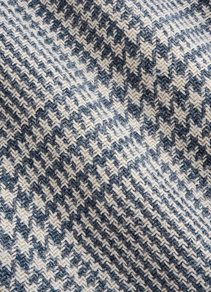 SUITSUPPLY Winter Wool Alpaca Silk by Ferla, Italy Mid Blue Relaxed Fit Roma Blazer