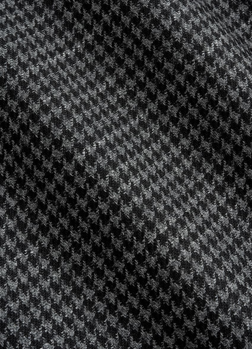 SUITSUPPLY Winter Wolle Mohair von Delfino, Italien Milano Sakko mittelgrau Hahnentrittmuster Tailored Fit