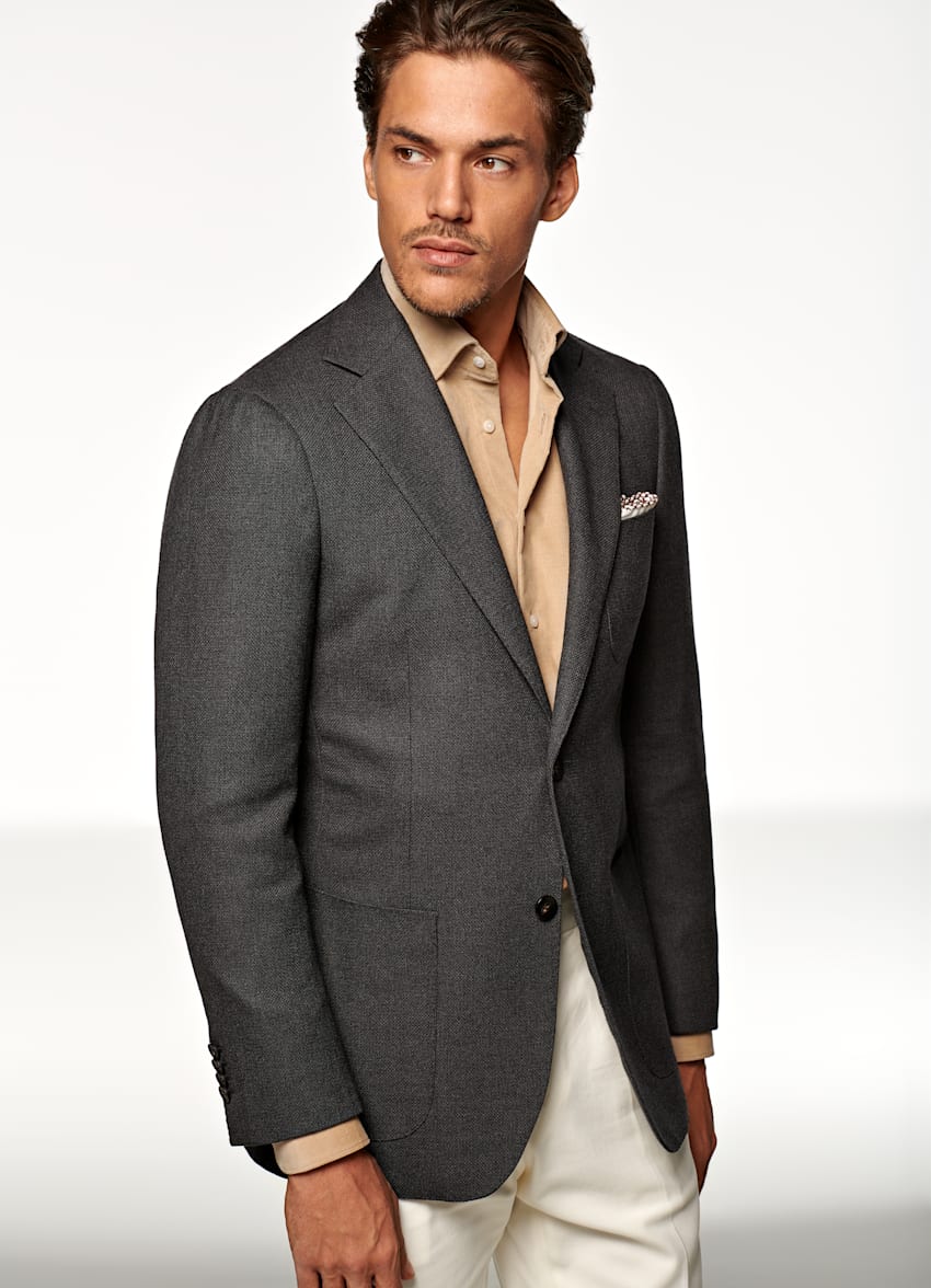Grey Havana Jacket Pure Wool Single Breasted Suitsupply Online Store