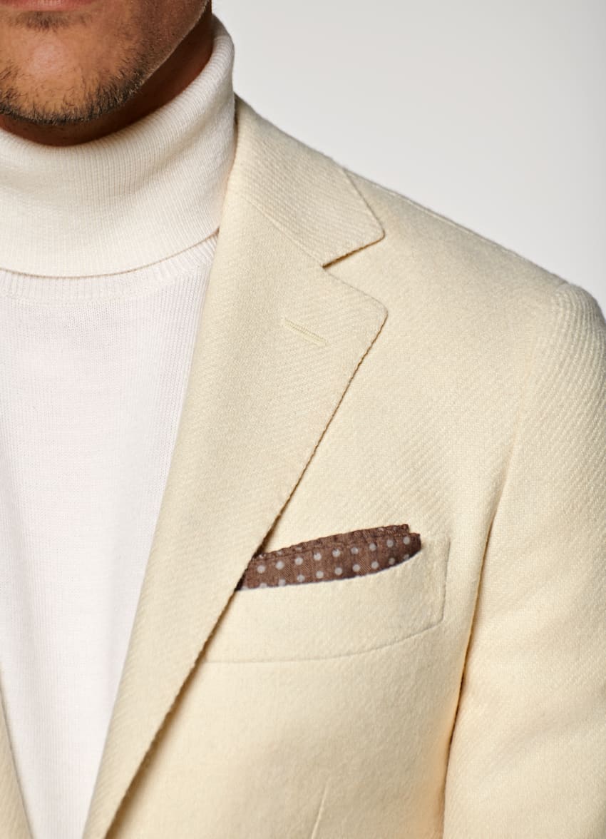 off white wool blazer