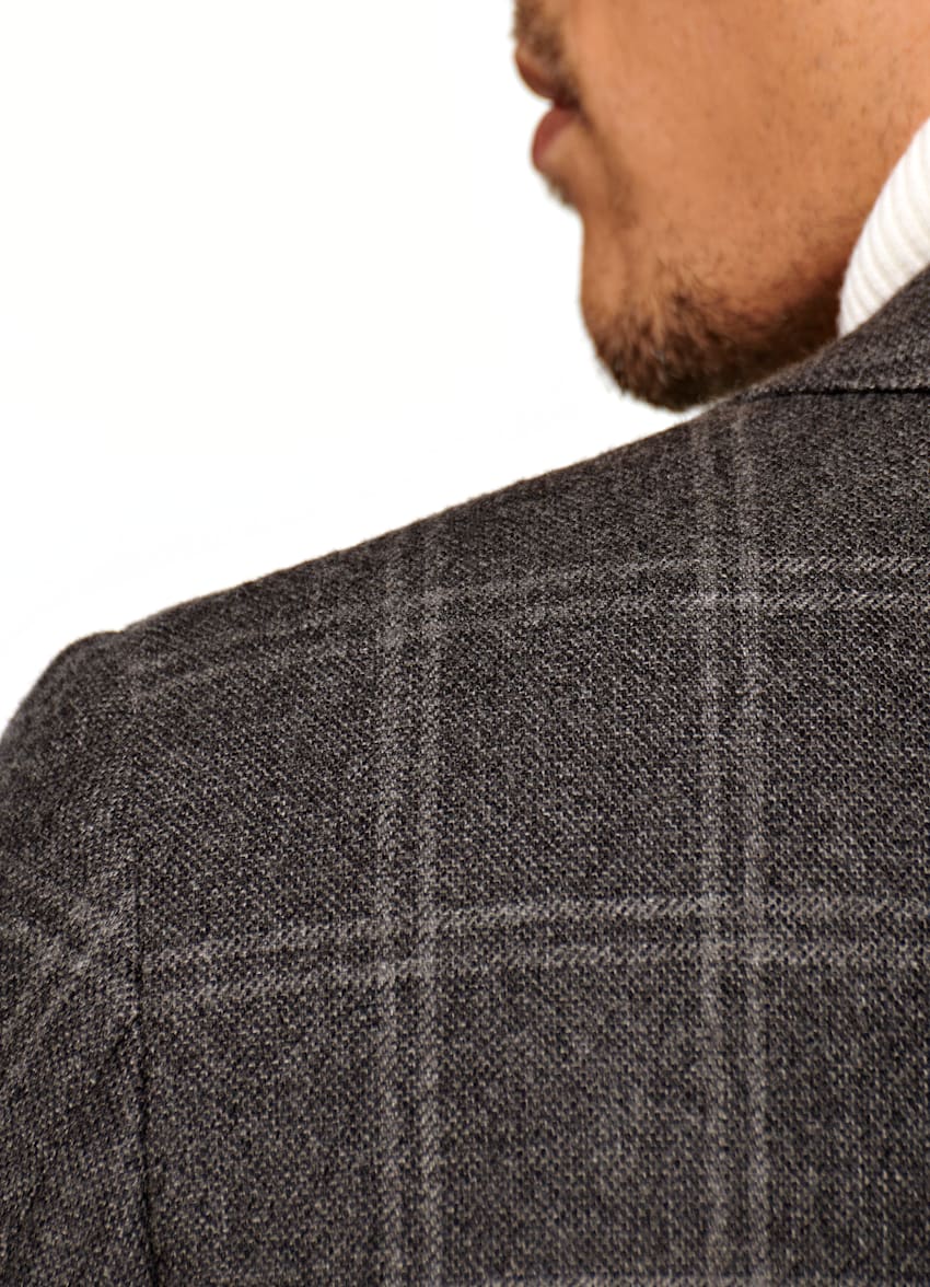 Mid Grey Check Havana Jacket Pure Wool Single Breasted Suitsupply Online Store
