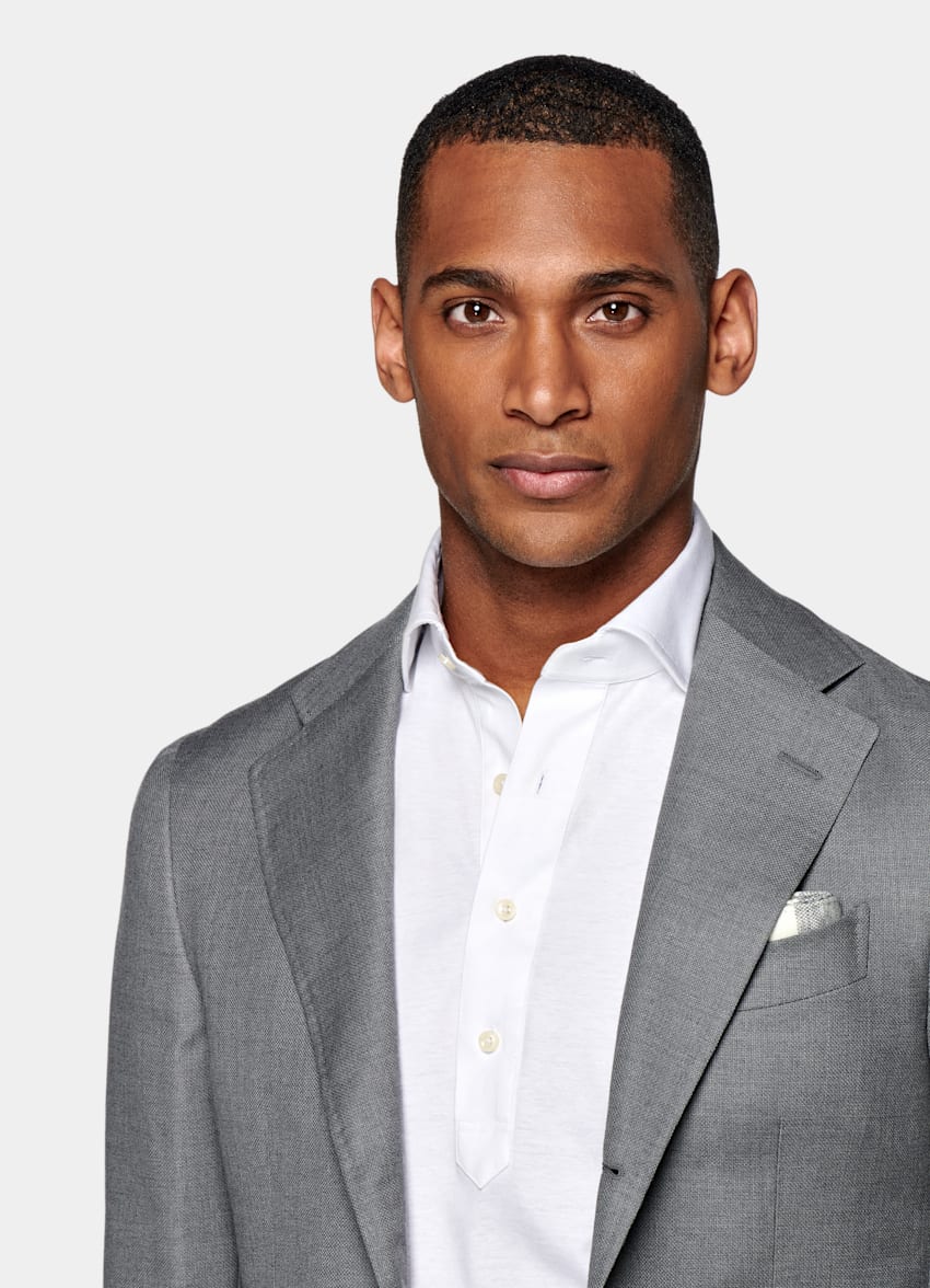 Light Grey Lazio Jacket | Pure Wool S130's Single Breasted | Suitsupply ...