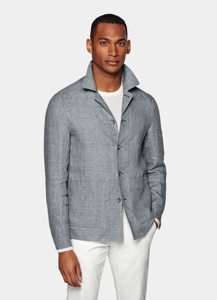 gray light jacket