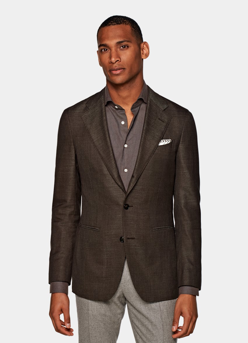 Taupe Havana Jacket | Pure Wool S130's Single Breasted | Suitsupply ...