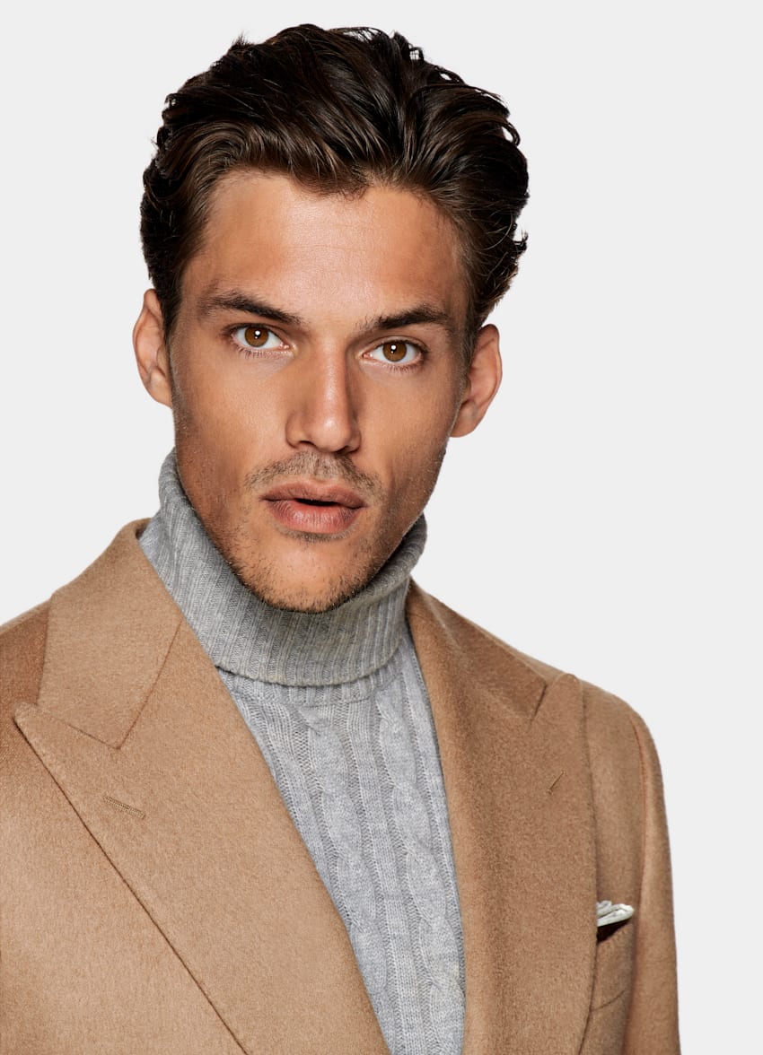 Mid Brown Havana Jacket | Pure Camel Double Breasted | Suitsupply ...