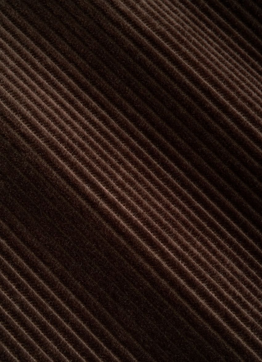 SUITSUPPLY 意大利 Pontoglio 生产的棉面料 深棕色慵懒身型衬衫式夹克