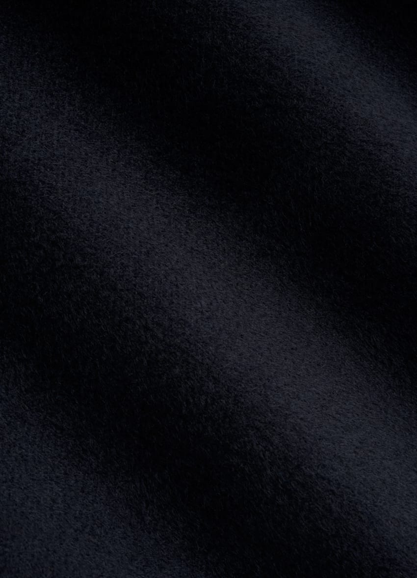 SUITSUPPLY 冬季 意大利 Rogna 生产的羊绒面料 Havana 藏青色合体身型西装外套