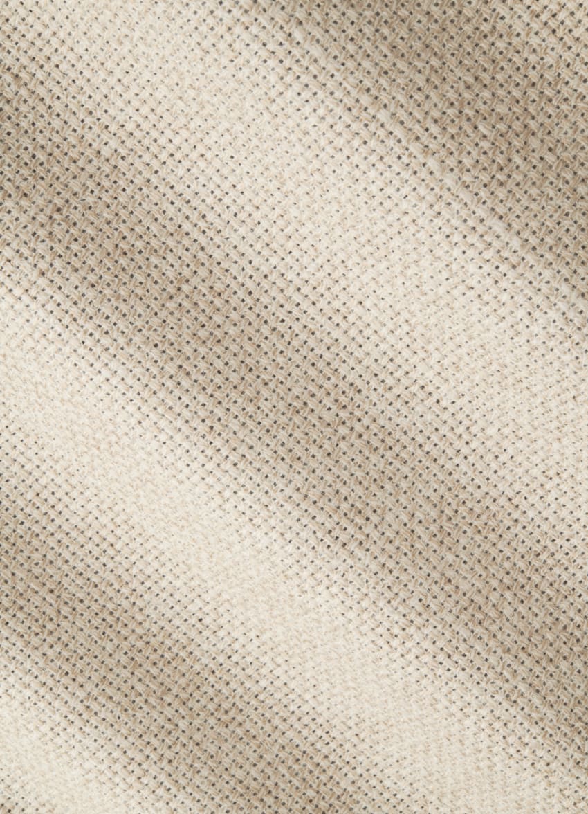 SUITSUPPLY Wool Silk Linen Cashmere by E.Thomas, Italy Sand Havana Blazer