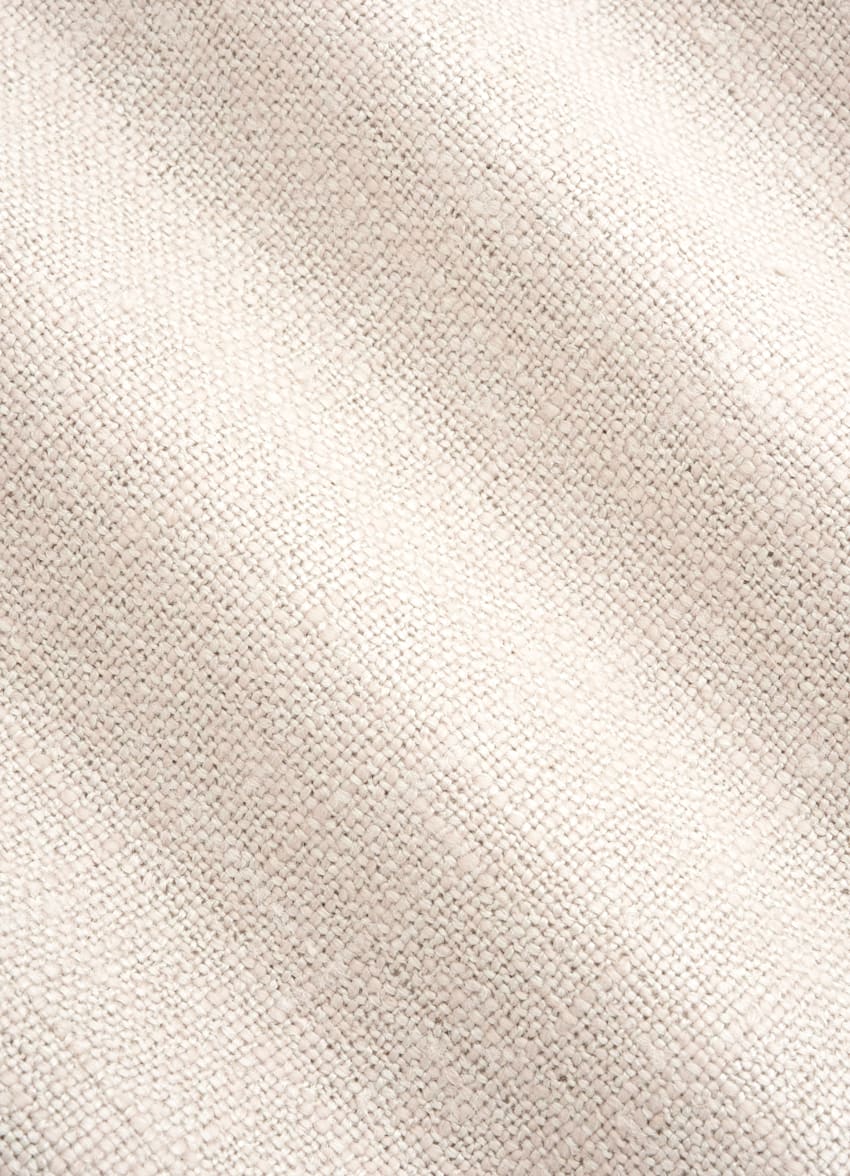 SUITSUPPLY 意大利 E.Thomas 生产的丝绸、亚麻、棉面料 浅灰褐色慵懒身型衬衫式夹克