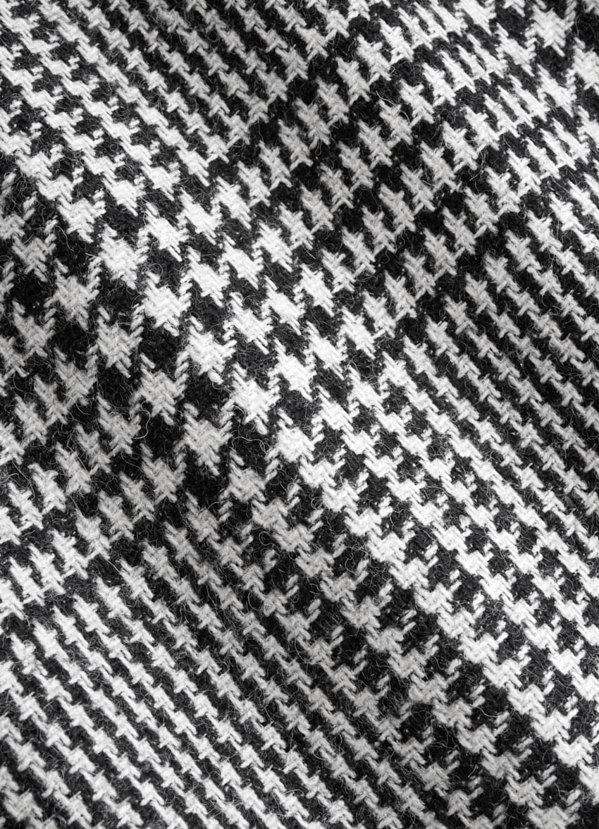 SUITSUPPLY Wool Alpaca Silk by Ferla, Italy Black Checked Roma Blazer