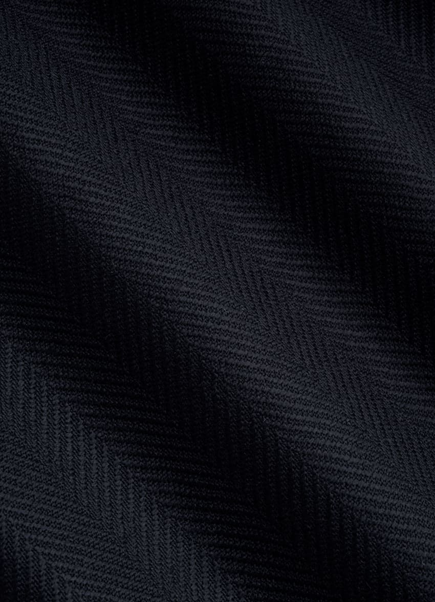 SUITSUPPLY Pure S130's Wool by E.Thomas, Italy Navy Herringbone Havana Blazer