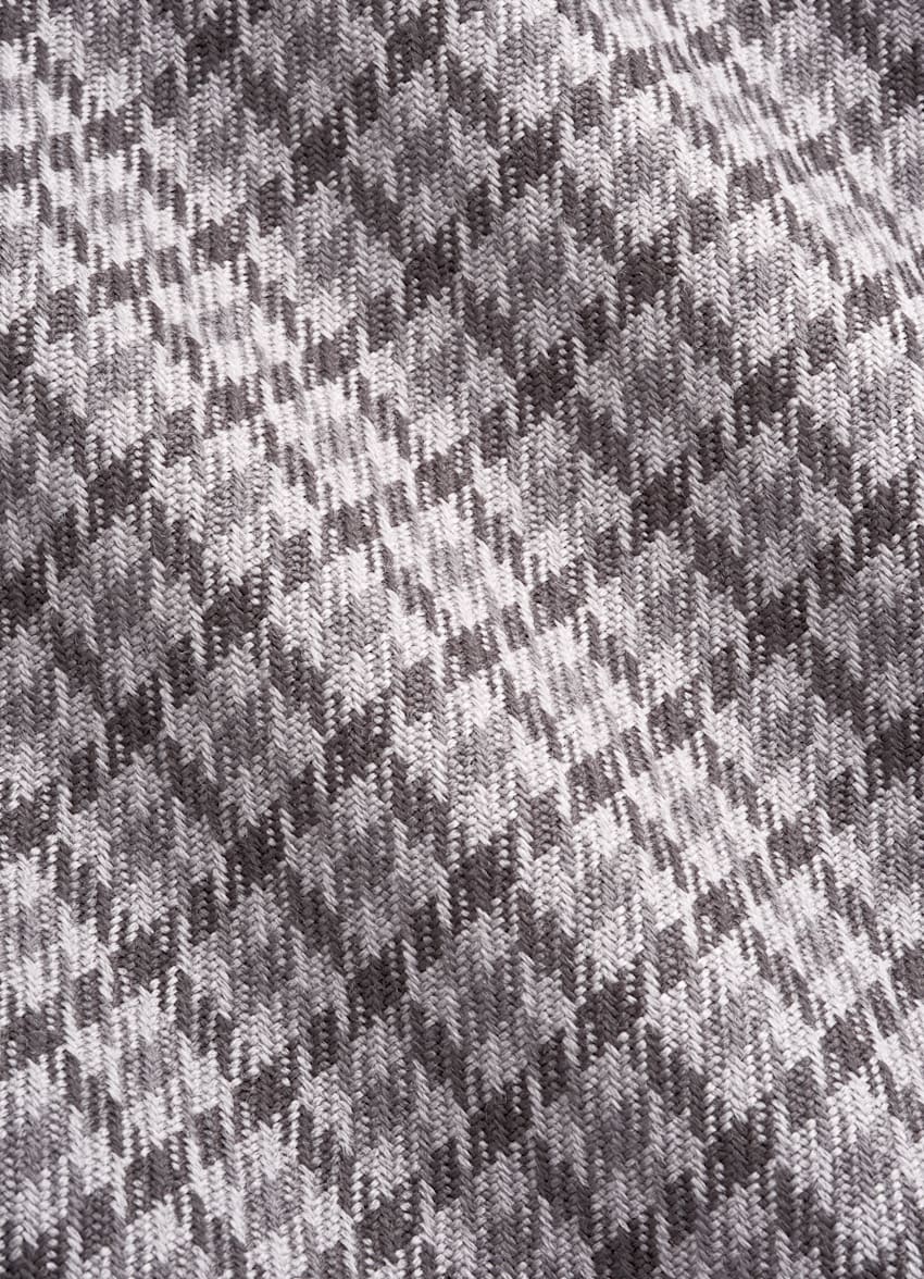 SUITSUPPLY Winter Pure Wool by Rogna, Italy Taupe Checked Tailored Fit Milano Blazer