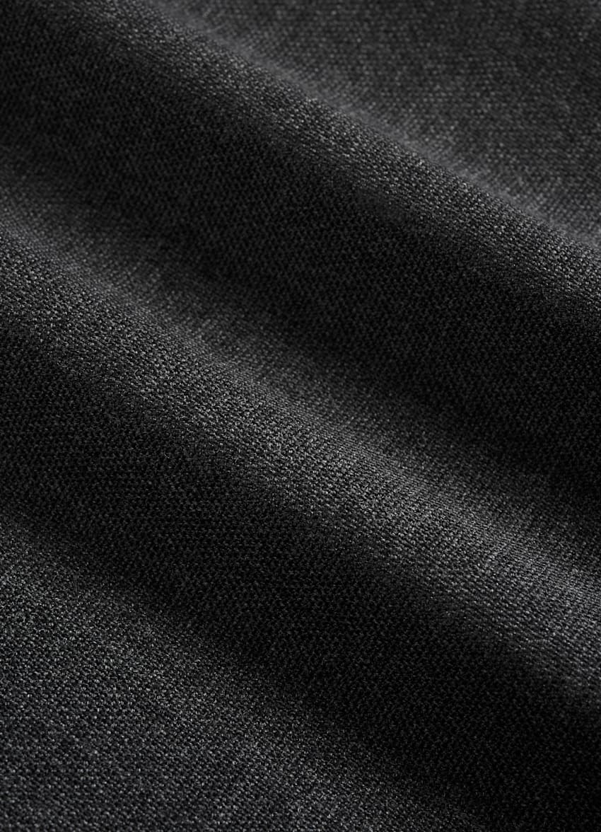 Dark Grey Havana Jacket | Pure Wool Traveller Single Breasted ...