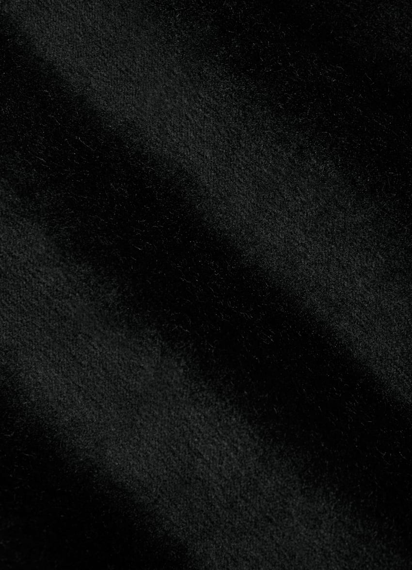 SUITSUPPLY All Season Stretch Cotton Velvet by Pontoglio, Italy Black Tailored Fit Havana Dinner Jacket