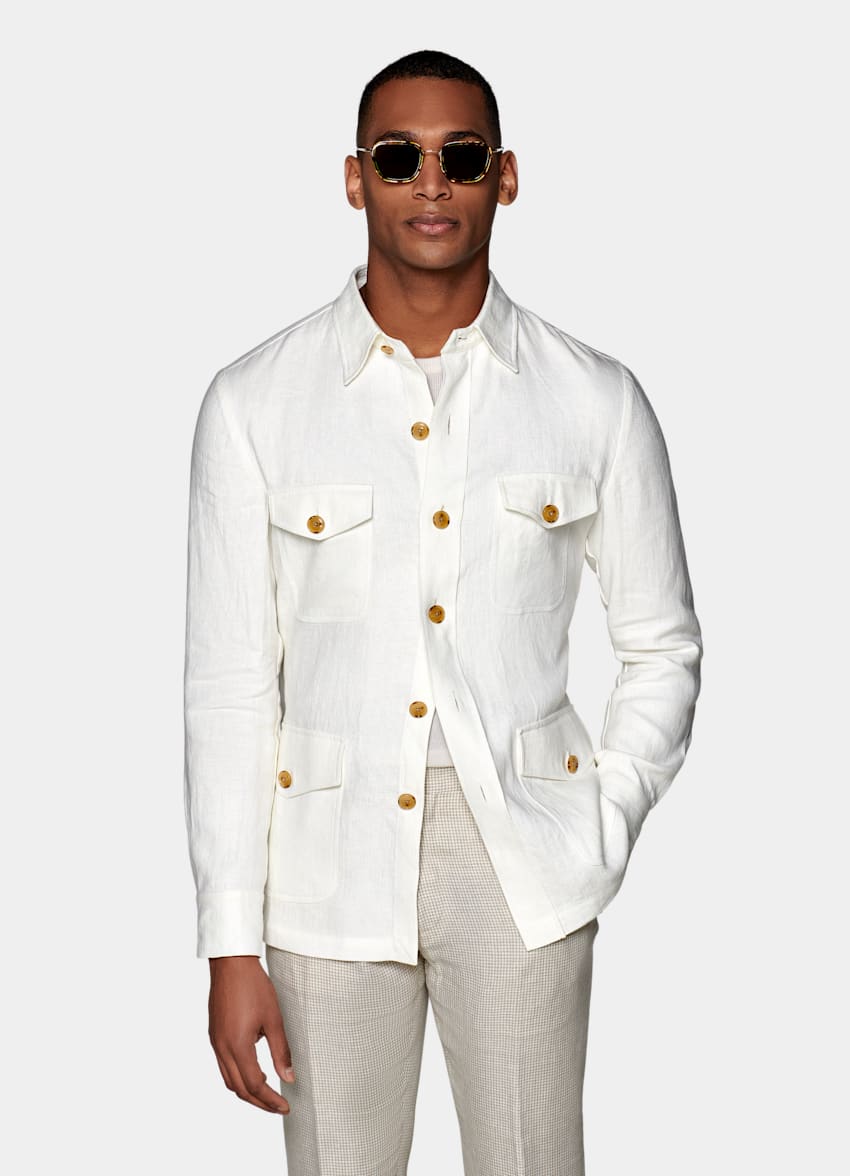 Suitsupply Off-White Shirt-Jacket