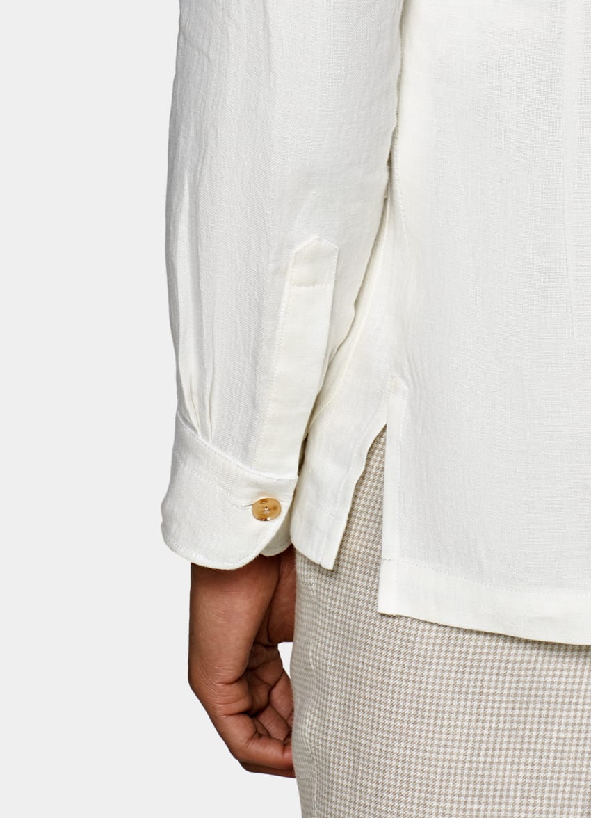 Off-White Shirt-Jacket | Pure Linen | Suitsupply Online Store