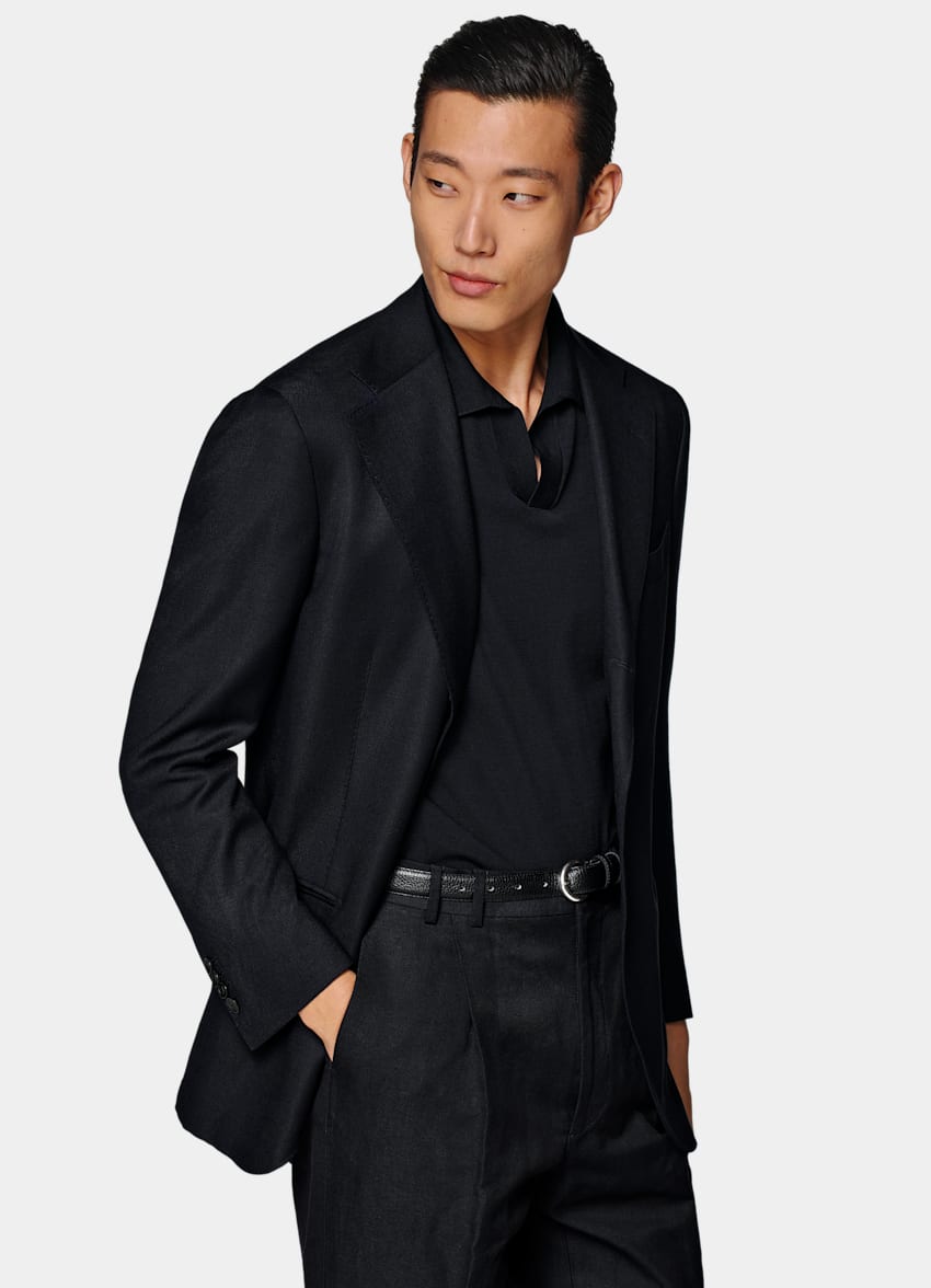 SUITSUPPLY All Season Pure S130's Wool by E.Thomas, Italy Navy Relaxed Fit Roma Blazer