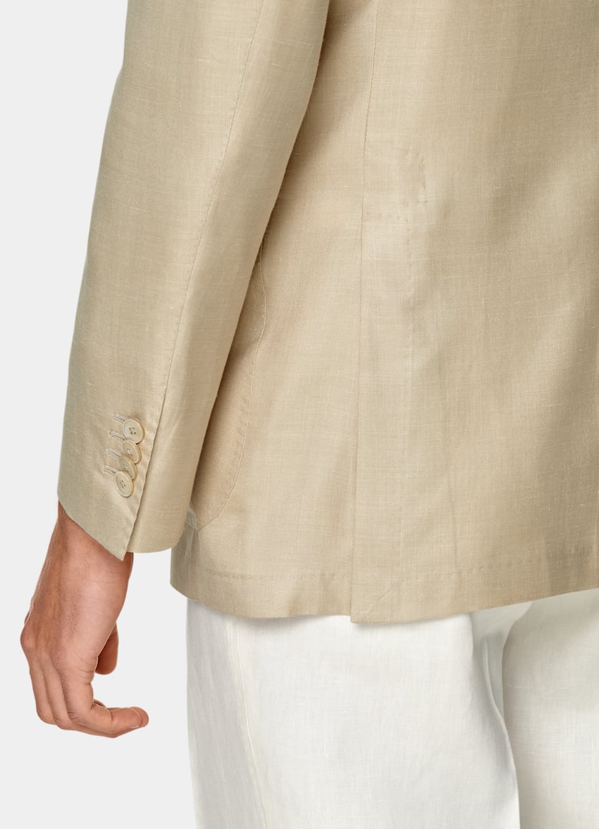 SUITSUPPLY Silk Cashmere Linen by Piacenza, Italy Light Brown Havana Blazer