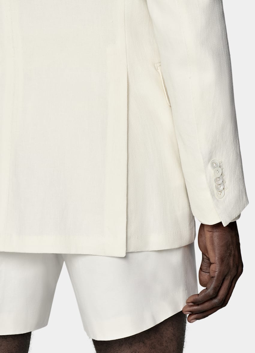 SUITSUPPLY Pures Leinen von Beste, Italien Milano Sakko off-white Tailored Fit