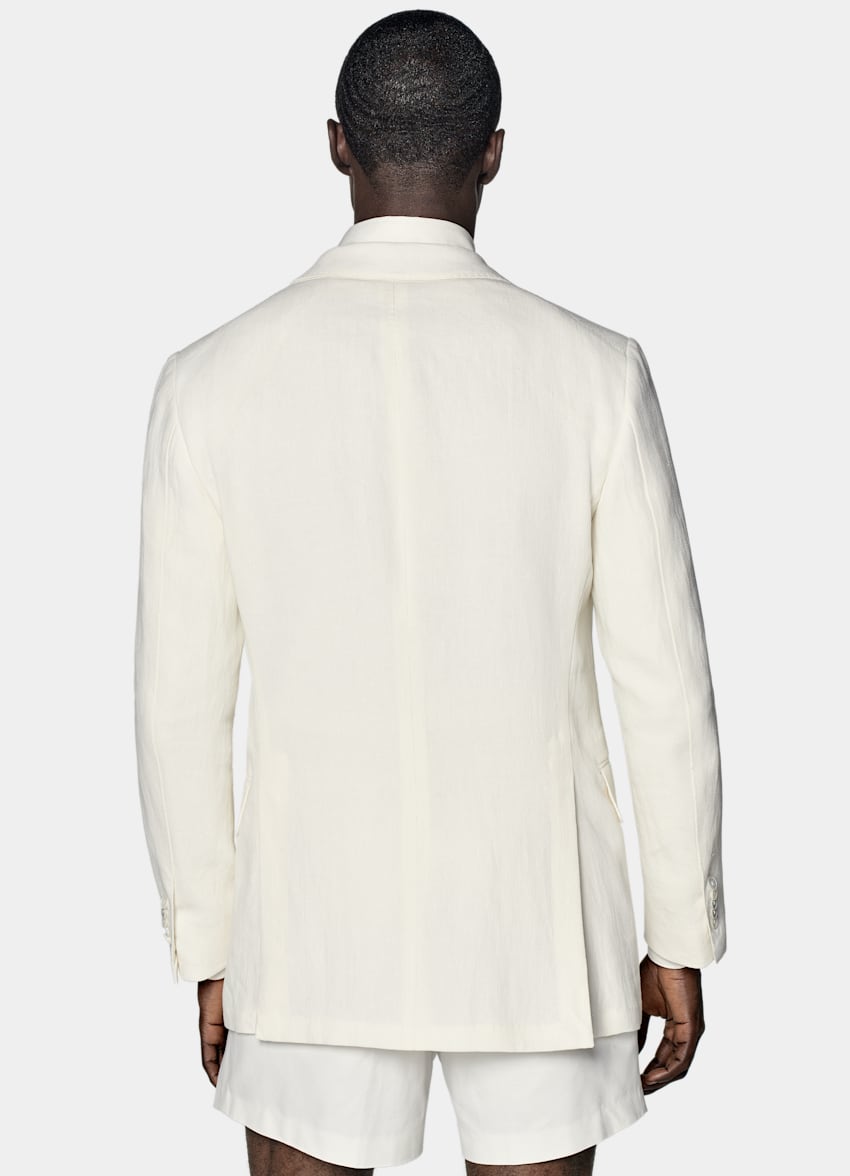 SUITSUPPLY 意大利 Beste 生产的亚麻面料 Milano 米白色合体身型西装外套