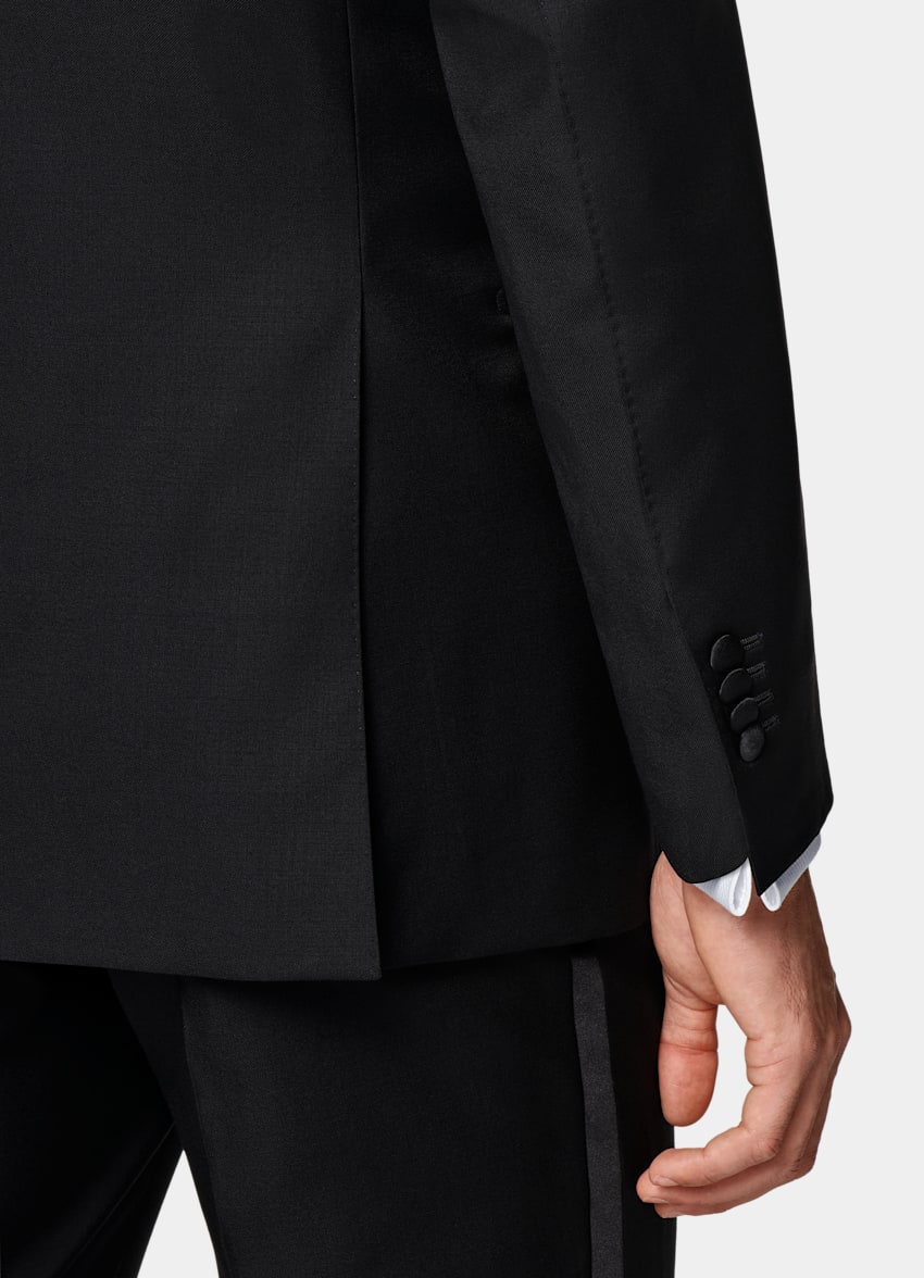 SUITSUPPLY All season Pure S110er Schurwolle by Vitale Barberis Canonico, Italien Havana Dinner Jacket schwarz Tailored Fit