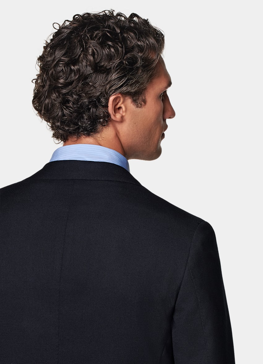 SUITSUPPLY All Season Pure Wool by Reda, Italy Navy Tailored Fit Havana Blazer