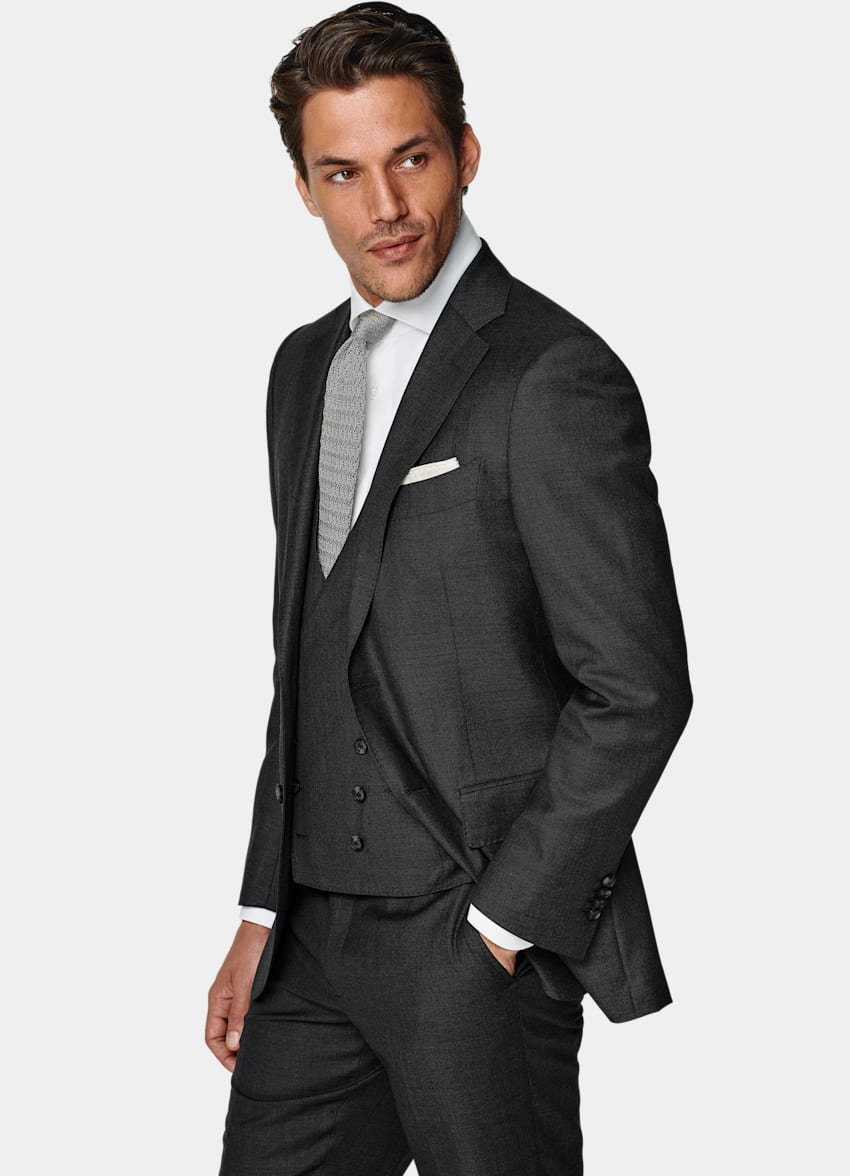 Dark Grey Lazio Suit Jacket in Pure S110 s Wool SUITSUPPLY Japan
