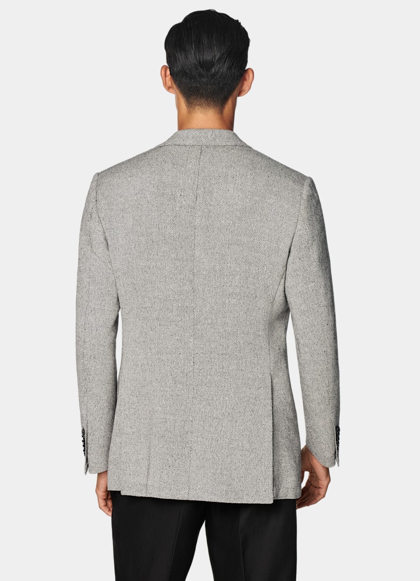 SUITSUPPLY Verano Seda, lana y lino de Marling & Evans, Reino Unido Blazer Milano negro corte Tailored