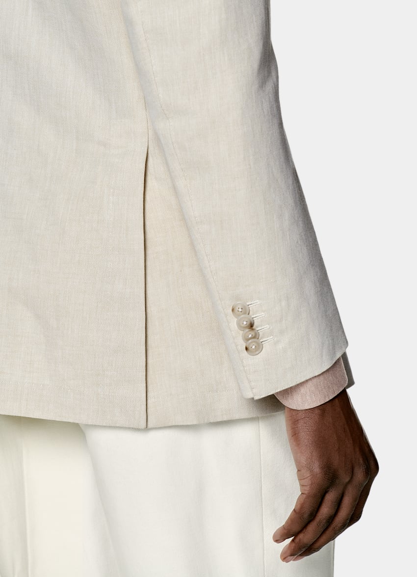 SUITSUPPLY Linen Cotton by Di Sondrio, Italy Sand Havana Blazer