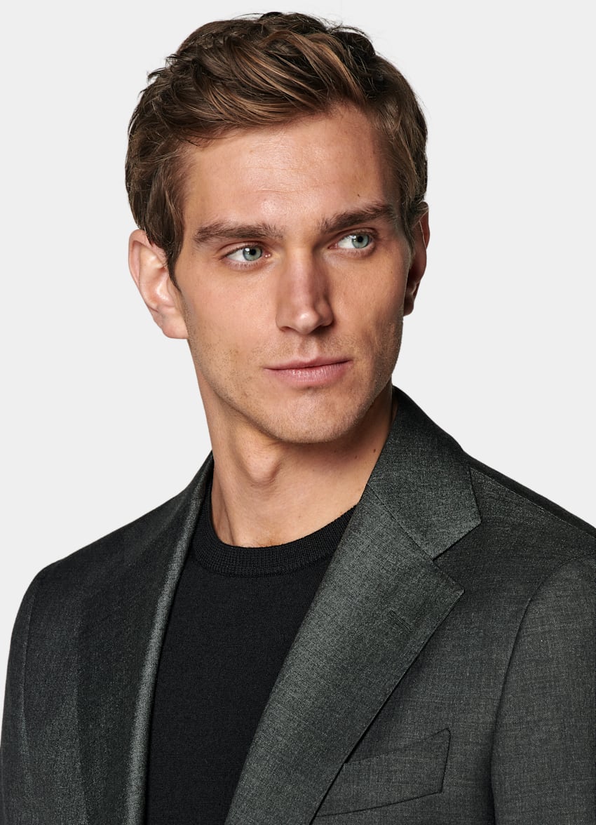 Dark Grey Havana Suit Jacket in Pure S110's Wool | SUITSUPPLY US
