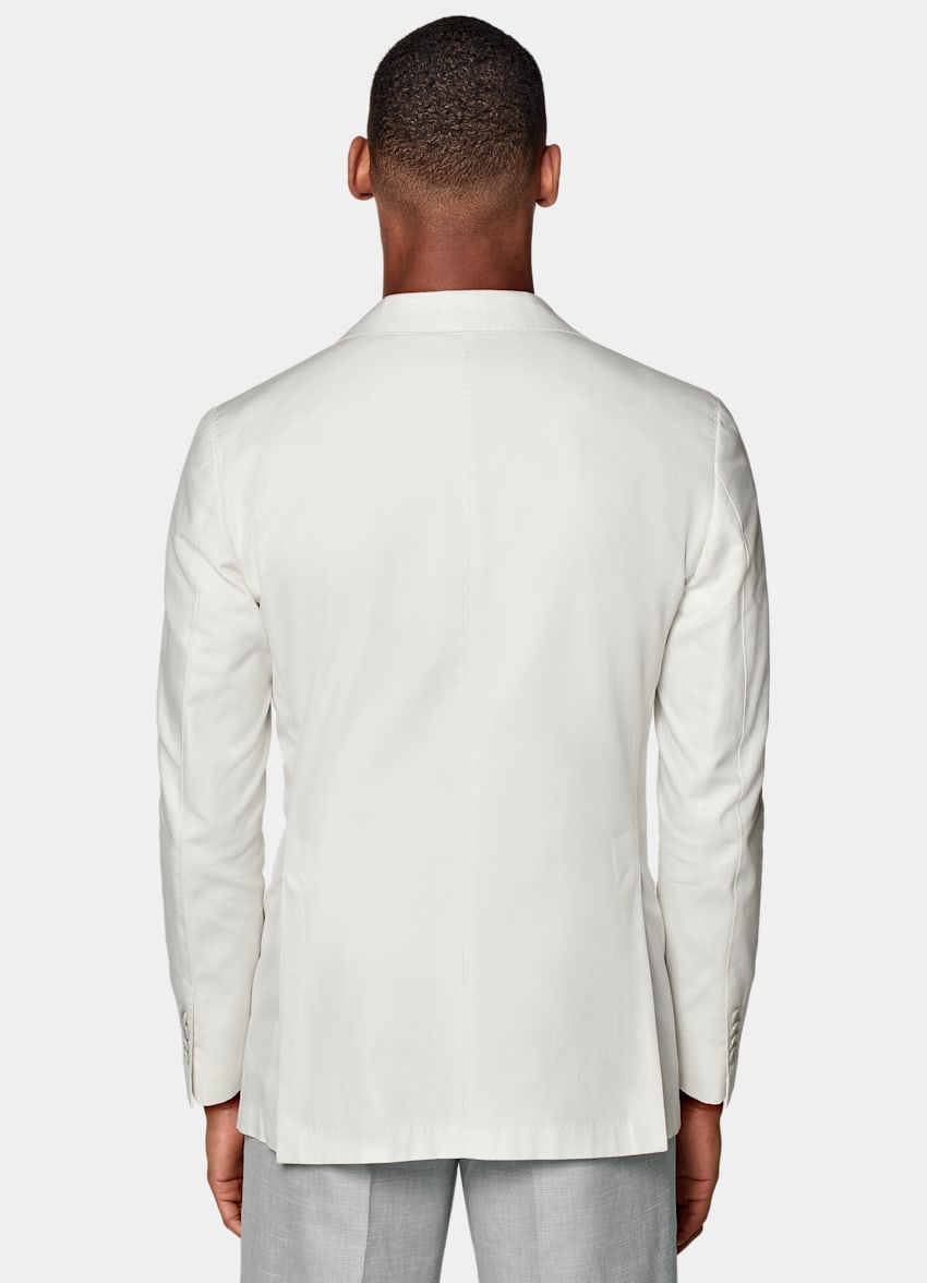SUITSUPPLY Pure Cotton by E.Thomas, Italy Off-White Havana Blazer