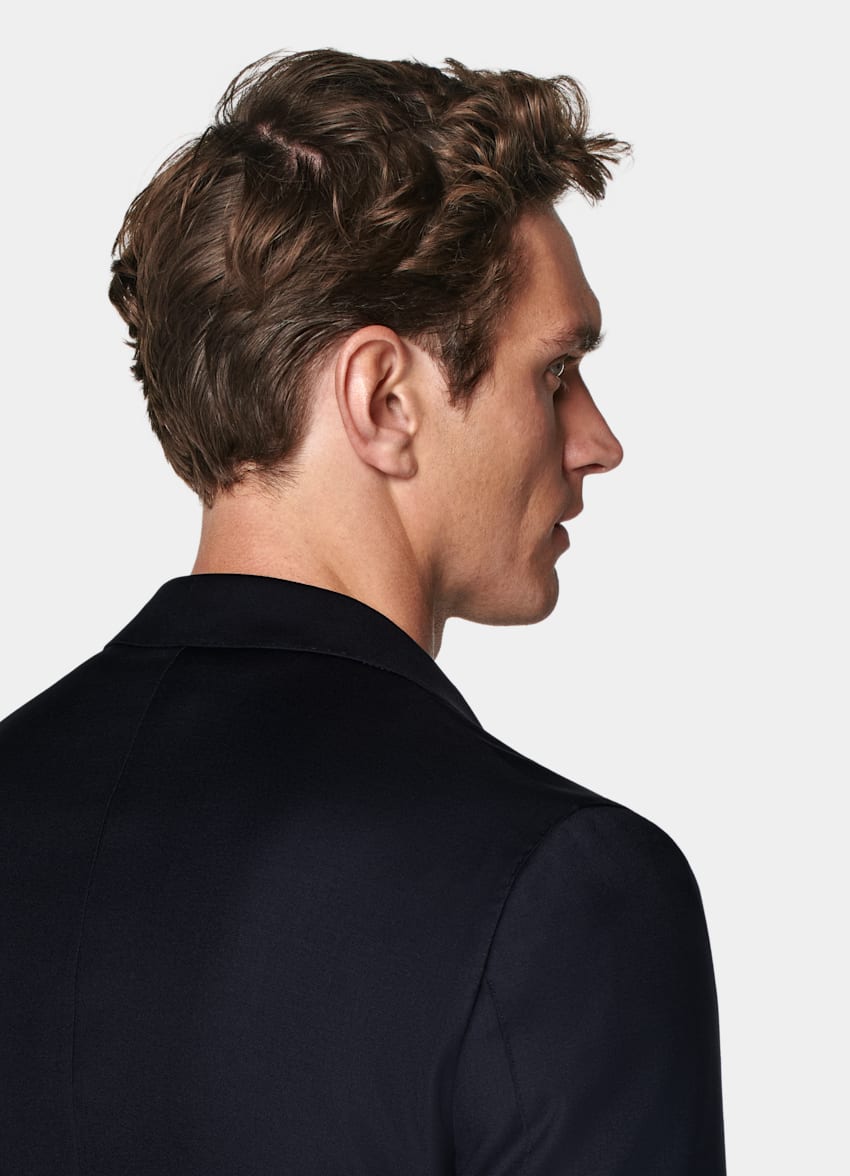 SUITSUPPLY All Season Pure S110's Wool by Vitale Barberis Canonico, Italy Navy Tailored Fit Havana Suit Jacket