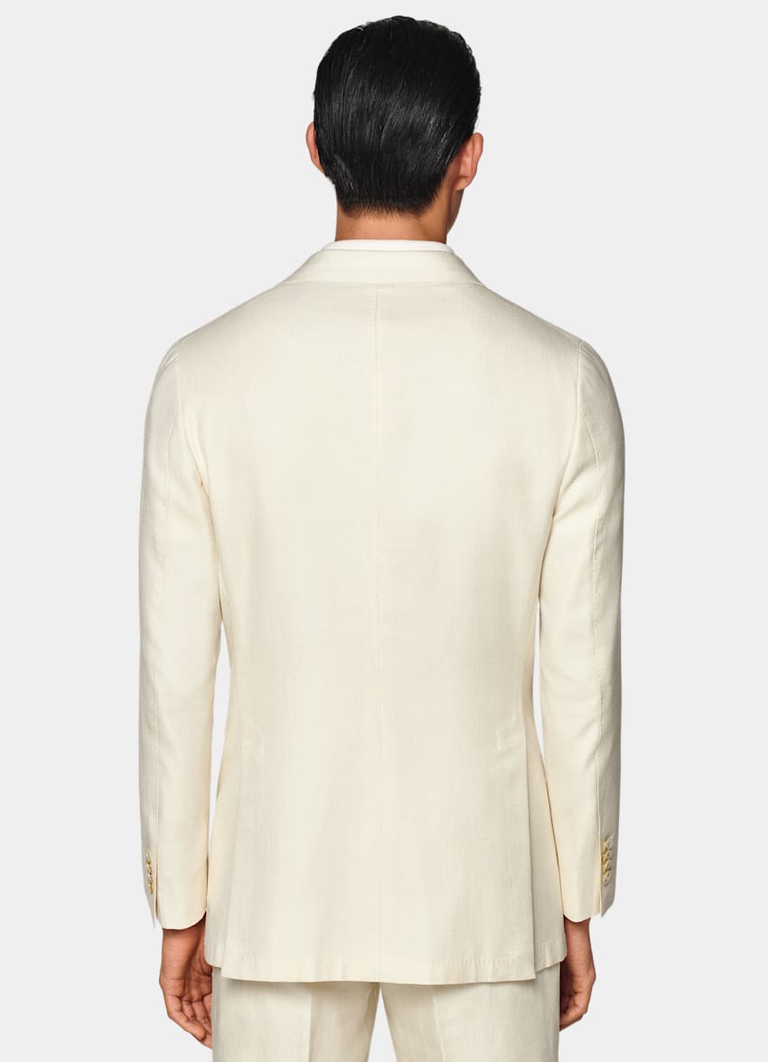 SUITSUPPLY 四季 意大利 E.Thomas 生产的棉、丝绸面料 Havana 米白色合体身型晚礼服上衣