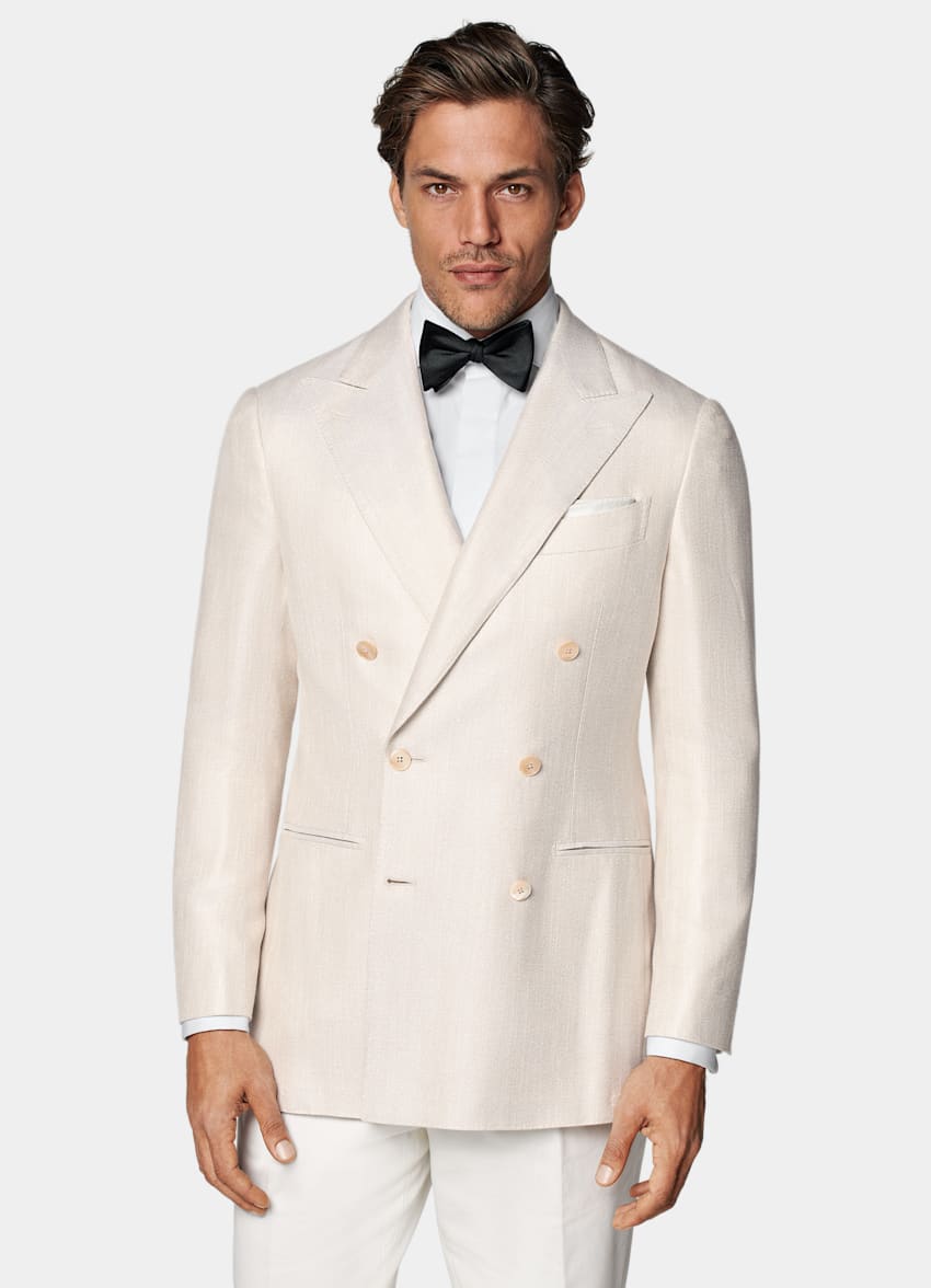 SUITSUPPLY Pure Bamboo by Huddersfield, United Kingdom Sand Tailored Fit Havana Dinner Jacket
