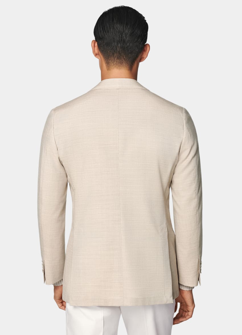 SUITSUPPLY All season Pura lana Traveller 4-ply - Rogna, Italia Giacca da abito Havana color sabbia tailored fit