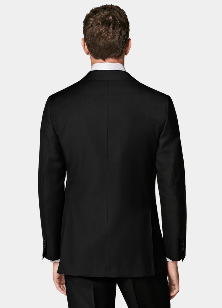 SUITSUPPLY Pura lana S110s de Vitale Barberis Canonico, Italia Blazer de traje Havana negro corte Tailored