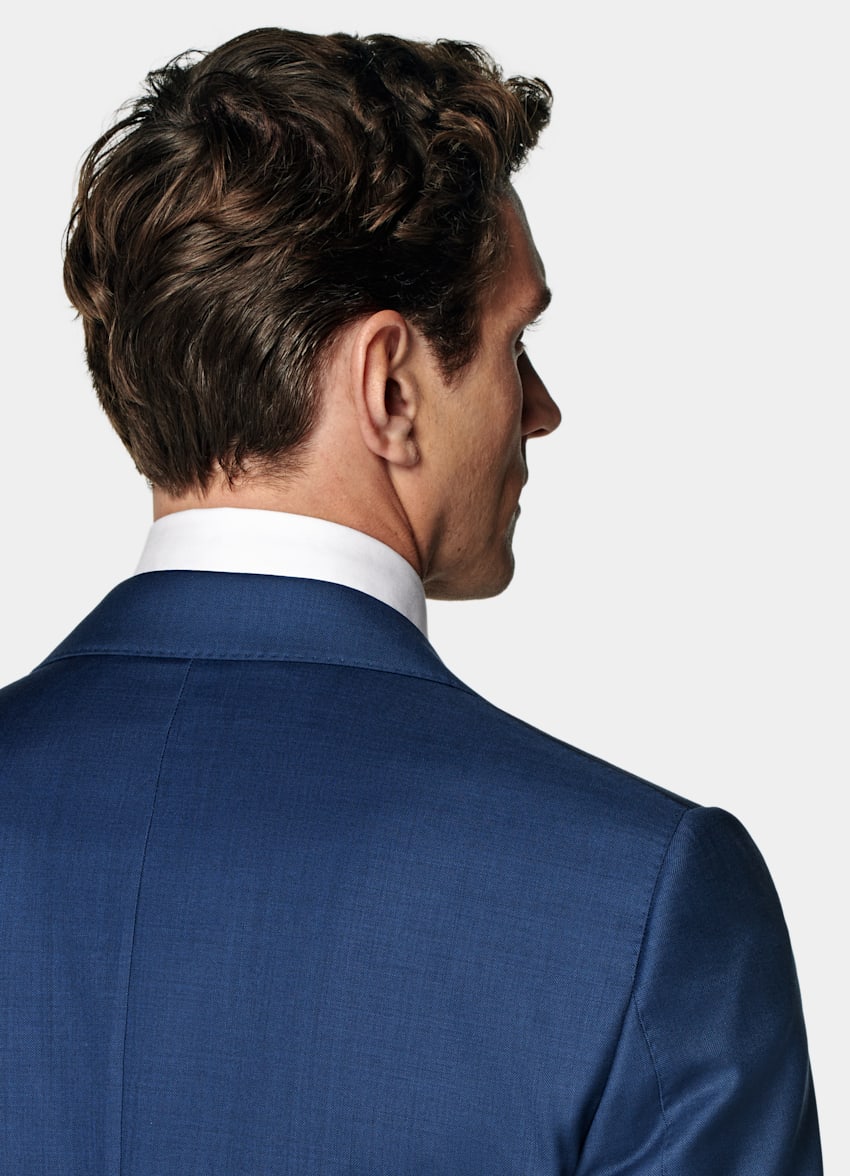 SUITSUPPLY All season Pura lana S110's - Vitale Barberis Canonico, Italia Giacca da abito Havana blu tailored fit