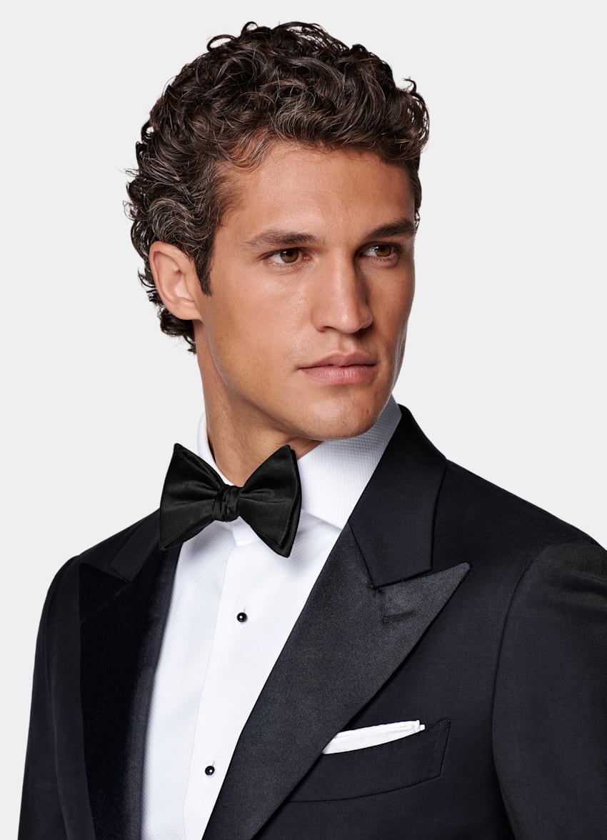 SUITSUPPLY All Season Pure S110's Wool by Vitale Barberis Canonico, Italy Navy Tailored Fit Havana Dinner Jacket