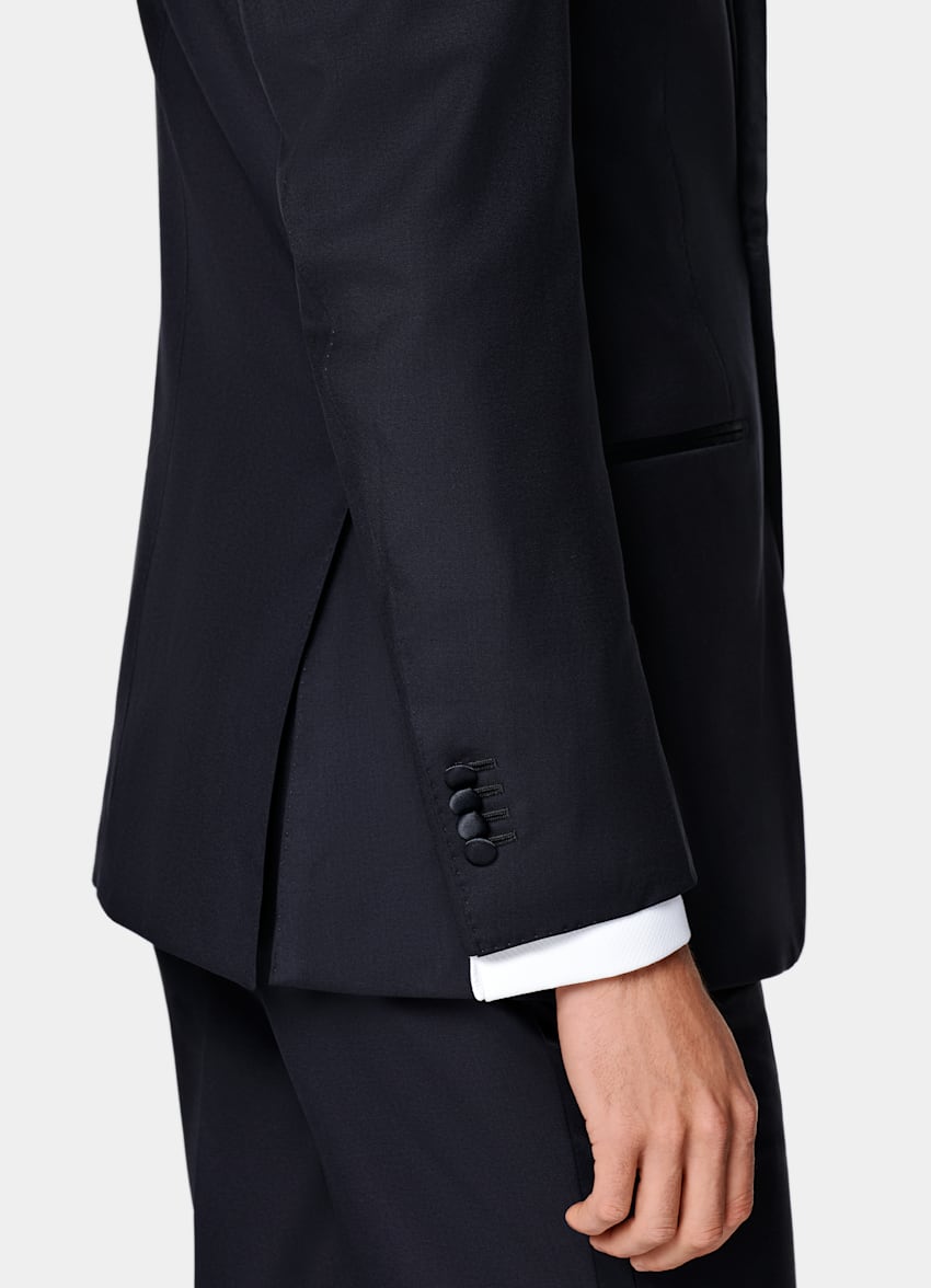 SUITSUPPLY All Season Pure S110's Wool by Vitale Barberis Canonico, Italy Navy Tailored Fit Havana Dinner Jacket