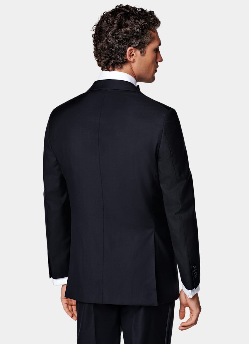 SUITSUPPLY All Season Pure S110's Wool by Vitale Barberis Canonico, Italy Navy Tailored Fit Havana Dinner Jacket