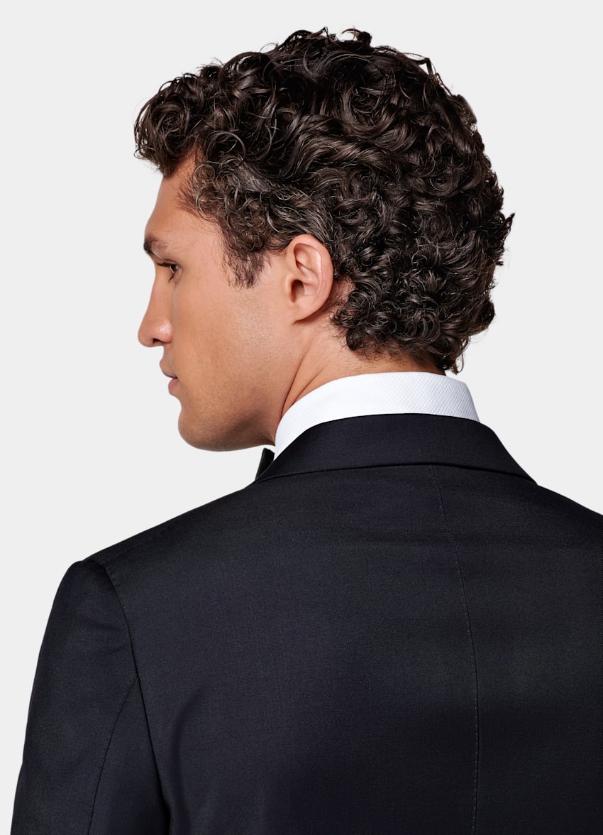 SUITSUPPLY All Season Pure S110's Wool by Vitale Barberis Canonico, Italy Navy Tailored Fit Havana Dinner Jacket