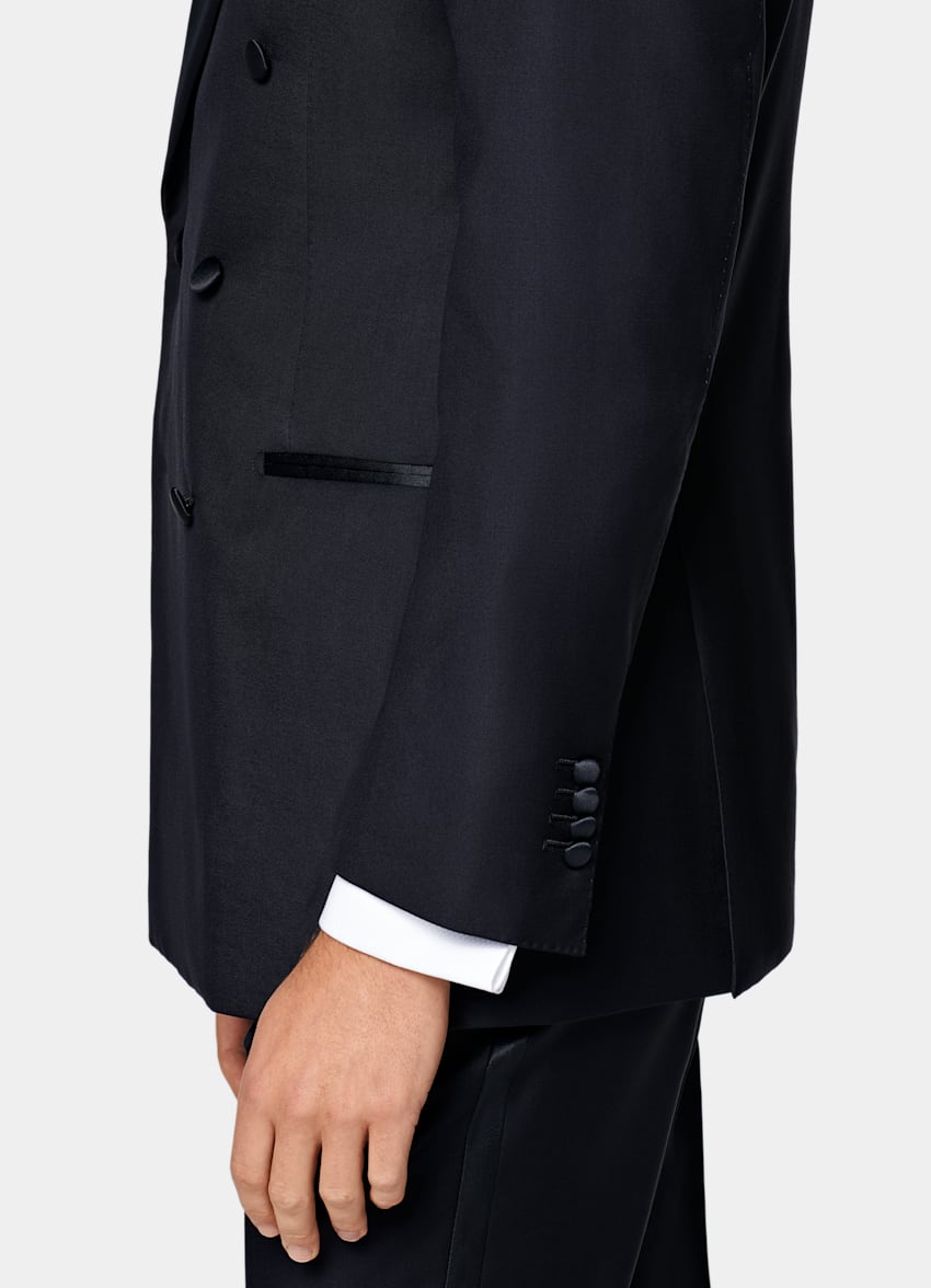 SUITSUPPLY All Season Pure S110's Wool by Vitale Barberis Canonico, Italy Navy Tailored Fit Havana Dinner Jacket
