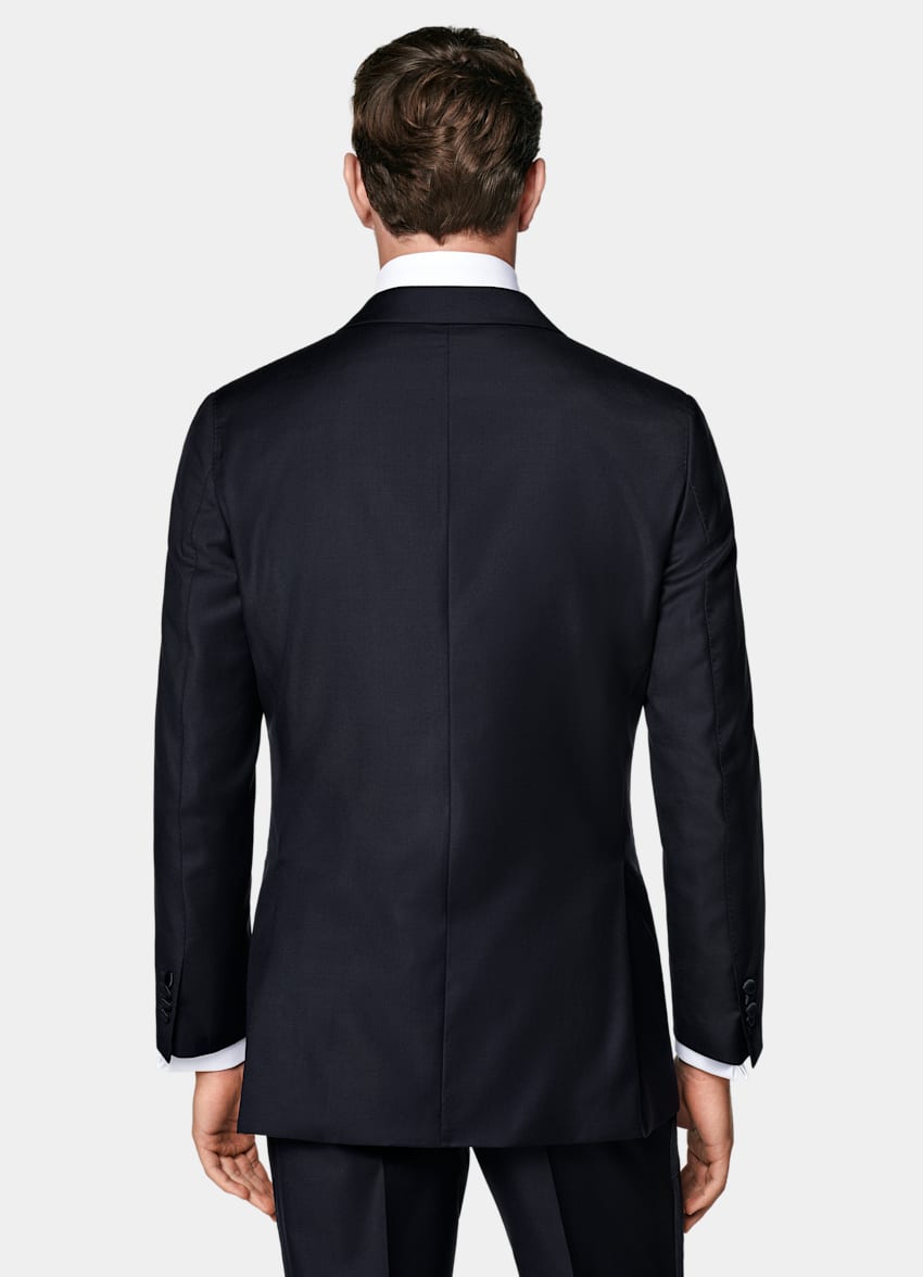 SUITSUPPLY All Season Pure S110's Wool by Vitale Barberis Canonico, Italy Navy Tailored Fit Havana Dinner Jacket
