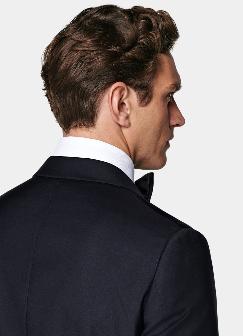 SUITSUPPLY All Season Pure S110's Wool by Vitale Barberis Canonico, Italy Navy Tailored Fit Havana Dinner Jacket